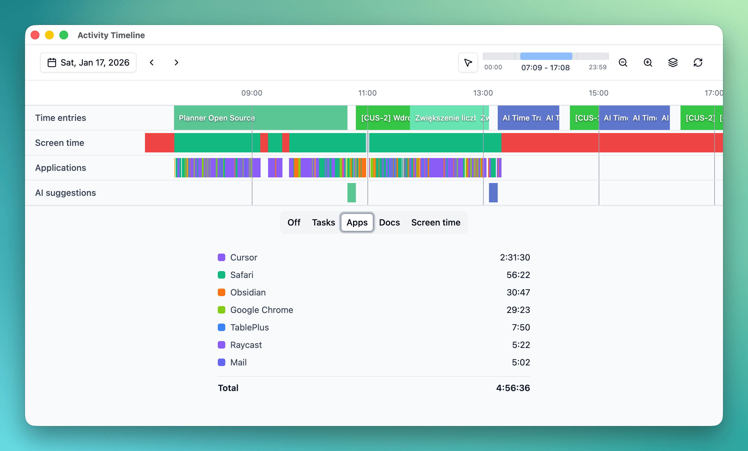 Timeline View